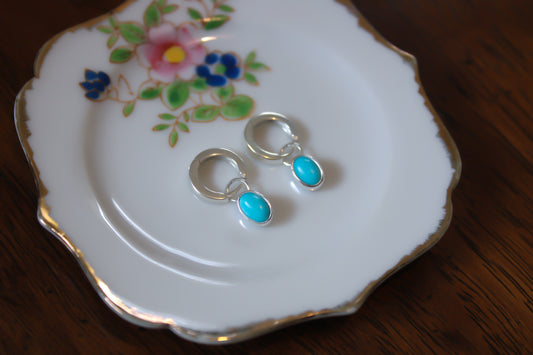 Turquoise Hoops