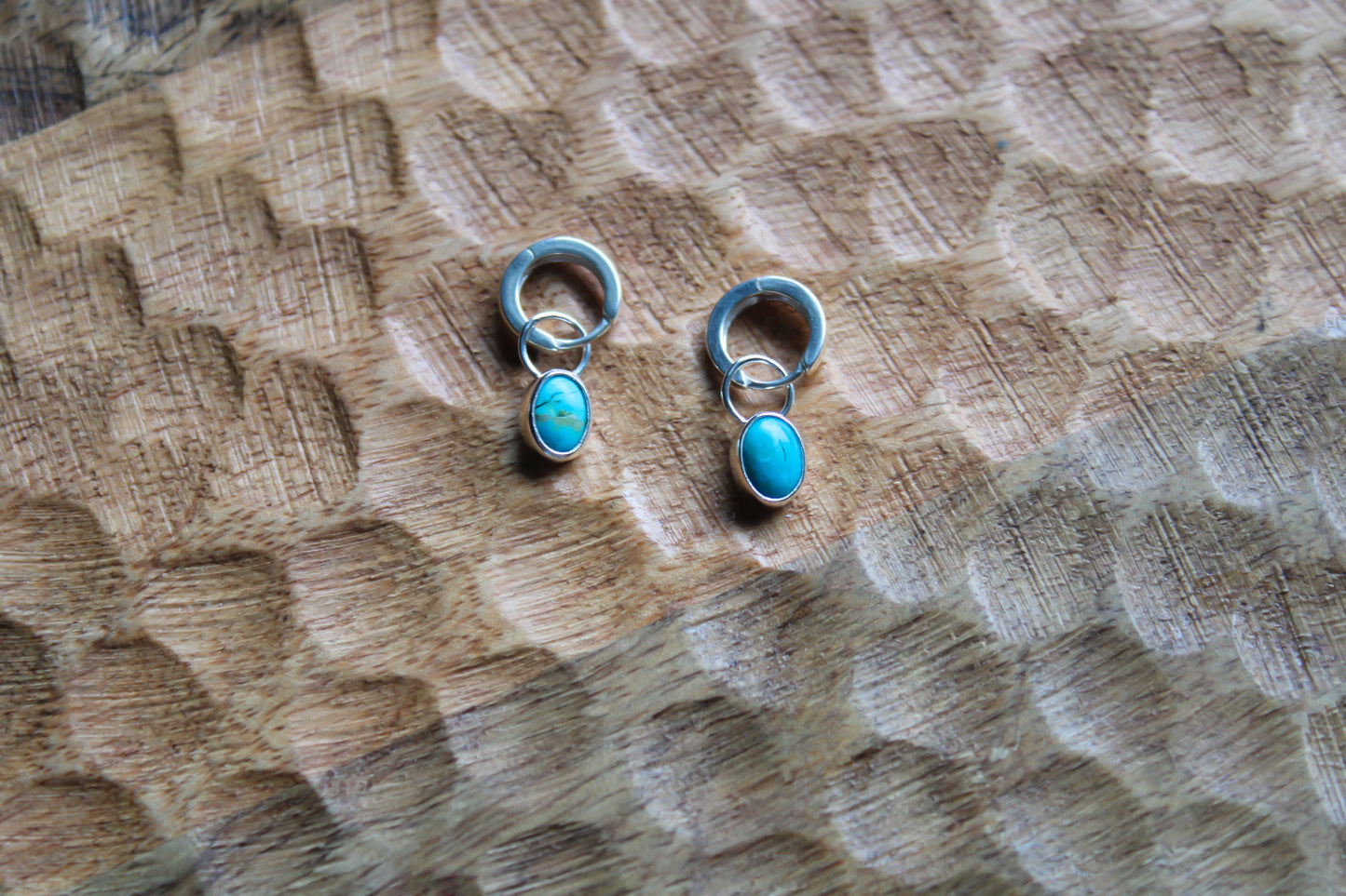 Turquoise Hoops